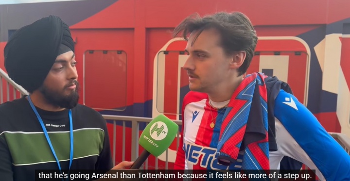 开云体育-水晶宫支持者乐见埃泽转投阿森纳而非热刺,视其为职业生涯的重要跃升